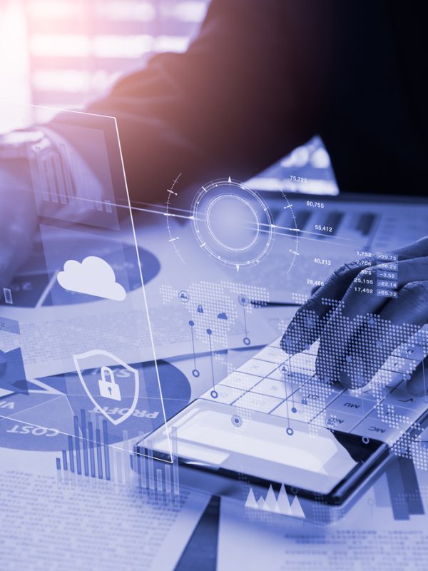 Stock market or forex trading graph and candlestick chart suitable for financial investment concept. Economy trends background for business idea and all art work design. Abstract finance background.